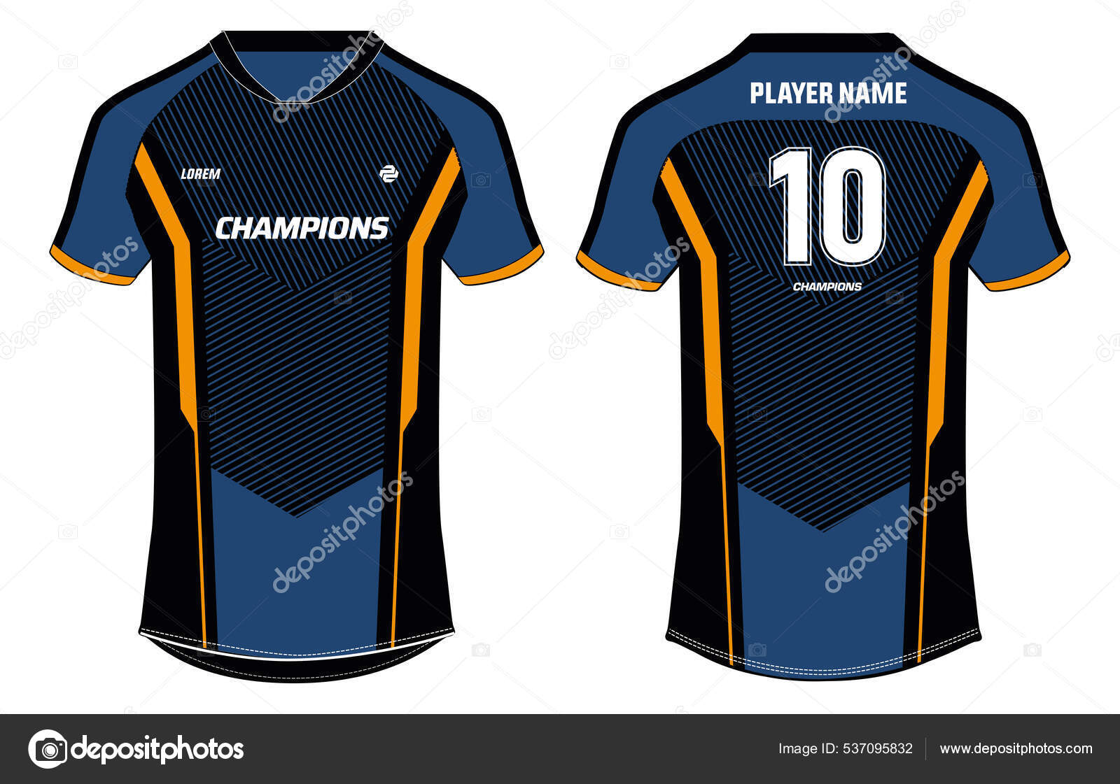 All Over Sublimated Sports Jersey For Football - Blue Orange Dot