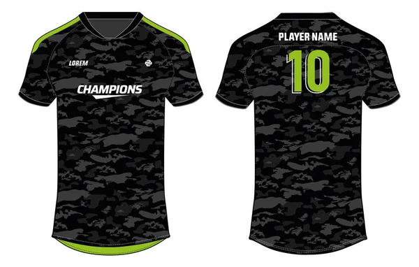Camouflage Sports Shirt Jersey Design Concept Vector Template