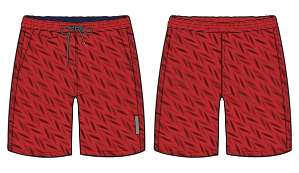 Löpning Shorts Design Vektor Mall Football Shorts Koncept Med Främre — Stock vektor