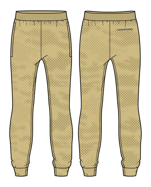 Pantalones Diseño Dibujo Plano Ilustración Vectorial Concepto Pantalones Pista Con — Vector de stock