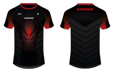 Spor tişörtü tasarımı düz çizim çizimi, soyut model v boyun motokros forması konsepti Soccer, Cricket, Voleyball, Rugby, e-sport, oyun üniforması