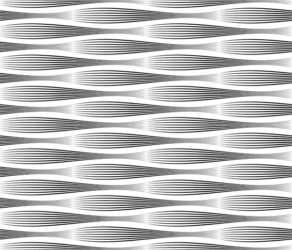 Seamless Optical Wave Effect Stripe Line Pattern Vector Geometric Halftone — Stockvektor