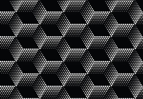 Seamless Halftone Rhombus Shape Dot Pattern Vector Geometric Halftone Abstract — Wektor stockowy