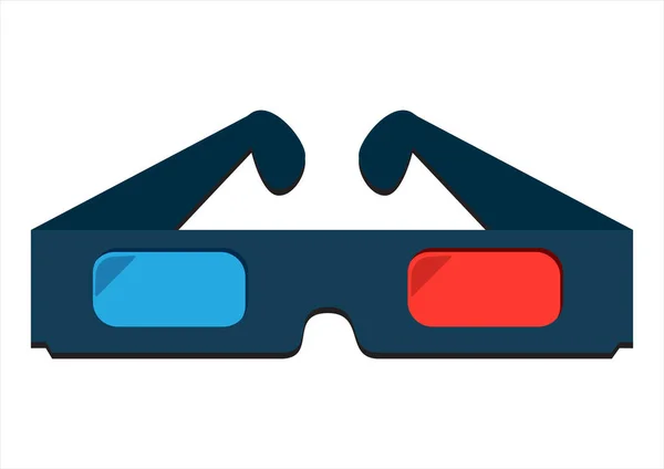 Sinema Gözlüğü Vektör Simgesi Llüstrasyonu — Stok Vektör