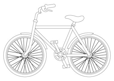 Siyah ve Beyaz Mavi Şehir Bisikleti