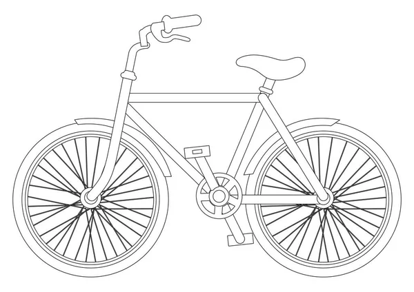 Musta Valkoinen Sininen Kaupunki Polkupyörä — vektorikuva