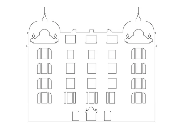 Royal Palace Sticker Белом Фоне Символ Черно Белого Дворца Векторная — стоковый вектор