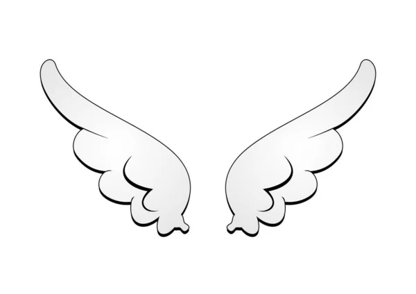 Vector Angel Wings Isolated White Background — Stock Vector