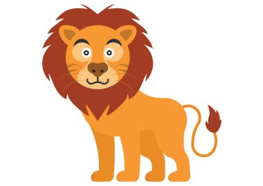 Şirin Aslan. Vahşi Yaşam Hayvanı. Orman Yaşamı Klip Sanatı