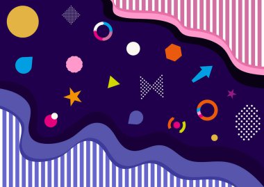 Geometrik Şekiller Vektör İllüstrasyonu ile Soyut Arkaplan Tasarımı