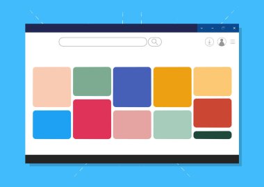 Web Sayfası UI Tasarım Şablonu Vektör İllüstrasyonu