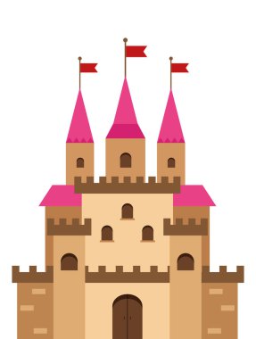Düz biçim vektöründe Castle simgesi