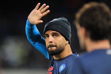 Napoli 'li Lorenzo Insigne, Napoli ile Lazio arasındaki İtalyan Serie A şampiyonası maçında Napoli 4, Lazio 0, Napoli' deki Diego Armando Maradona Stadyumu 'nda oynandı. Napoli, İtalya, 28 Kasım 2021. 