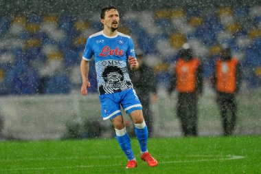 Napoli 'nin Mario Rui oyuncusu, Napoli ile Lazio arasındaki İtalyan Serie A şampiyonası maçında Napoli 4, Lazio 0, Napoli' nin Diego Armando Maradona Stadyumu 'nda oynandı. Napoli, İtalya, 28 Kasım 2021.