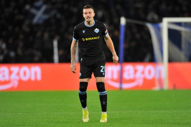 Lazio 'lu Milinkoviç Saviç, Napoli ile Lazio arasındaki İtalyan Serie A şampiyonası maçında Napoli 4, Lazio 0, Napoli' deki Diego Armando Maradona Stadyumu 'nda oynandı. Napoli, İtalya, 28 Kasım 2021.