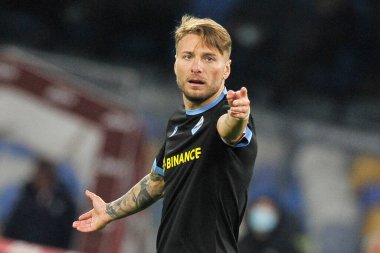 Napoli ile Lazio arasındaki İtalyan Serie A şampiyonası maçında Napoli 4, Lazio 0, Napoli Armando Maradona Stadyumu 'nda oynandı. Napoli, İtalya, 28 Kasım 2021.