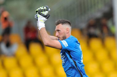 Benevento 'lu Andrea Paleari, Benevento ile Cittadella arasındaki İtalyan Serie B şampiyonluğu maçında 4-1' lik final maçında, Benevento 'daki Ciro Vigorito Stadyumu' nda oynandı. Benevento, İtalya, 21 Eylül 2021. 