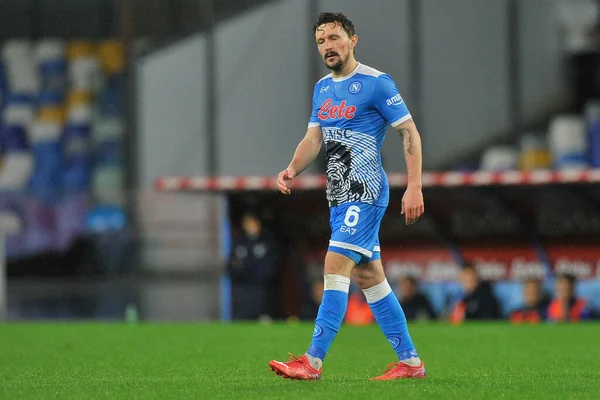 Napoli 'nin Mario Rui oyuncusu, Napoli ile Lazio arasındaki İtalyan Serie A şampiyonası maçında Napoli 4, Lazio 0, Napoli' nin Diego Armando Maradona Stadyumu 'nda oynandı. Napoli, İtalya, 28 Kasım 2021. 