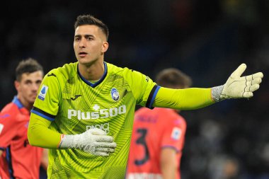 Atalanta 'dan Juan Musso, Napoli ile Atalanta arasındaki İtalyan futbol ligi serisi maçında Napoli 2, Atalanta 3, Diego Armando Maradona Stadyumu' nda oynandı. Napoli, İtalya, 05 Aralık 2021. 