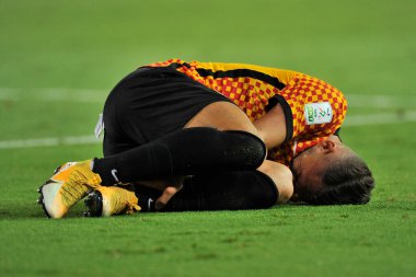 Benevento 'lu Gaetano Letizia oyuncusu, Benevento ile Lecce arasındaki İtalya Serie B şampiyonluğu maçında Ciro Vigorito Stadyumu' nda oynanan 0-0 'lık final maçında oynadı. Benevento, İtalya, 10 Eylül 2021. 