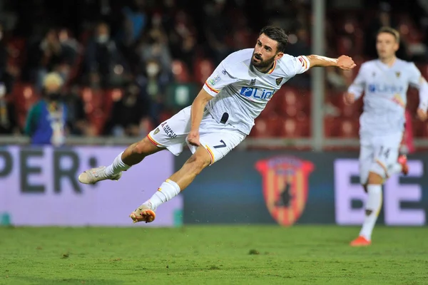 Luca Paganini Jogador Lecce Durante Partida Campeonato Italiano Serie Entre — Fotografia de Stock