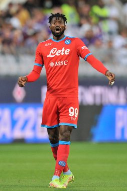 Napoli 'li Frank Anguissa, İtalya Serie A Ligi maçında Fiorentina ile Napoli arasında oynanan final maçı 1-2, Floransa' daki Artemio Franchi Stadyumu 'nda oynandı.. 