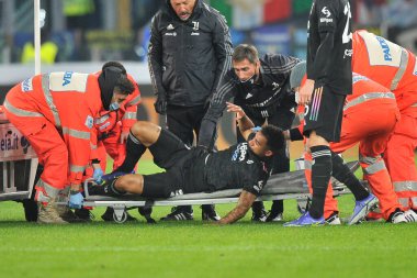 Juventus 'lu Danilo Luiz Da Silva, Lazio ile Juventus arasında oynanan İtalya SerieA Şampiyonası maçında Roma Olimpiyat Stadyumu' nda oynanan final maçı 0-2 oldu. Roma, İtalya, 20 Kasım 2021. 