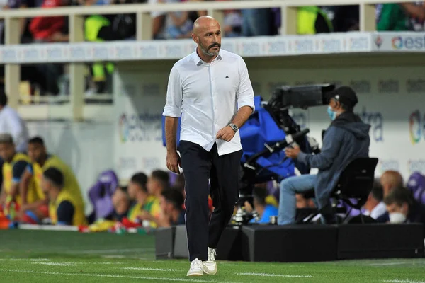 Vincenzo Italiano Trainer Der Fiorentina Während Des Spiels Der Italienischen — Stockfoto