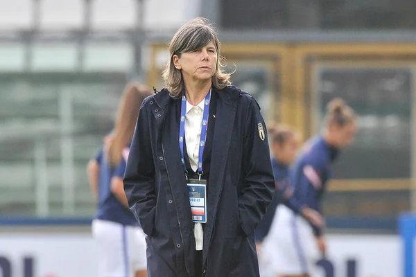 Milena Bertolini Treinador Itália Durante Partida Qualificação Para Copa Mundo — Fotografia de Stock