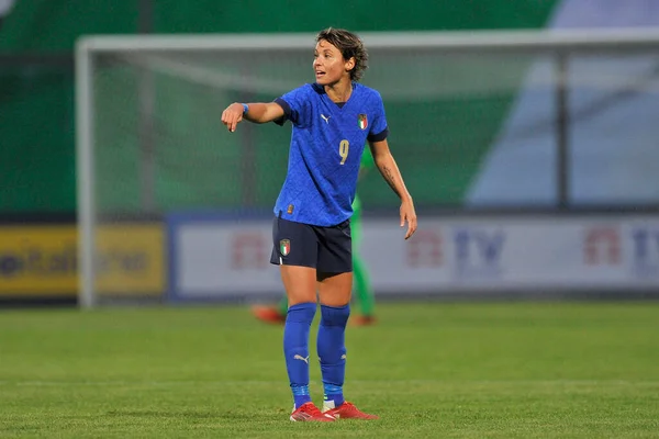 Valentina Giacinti Jogadora Itália Durante Partida Qualificação Para Copa Mundo — Fotografia de Stock