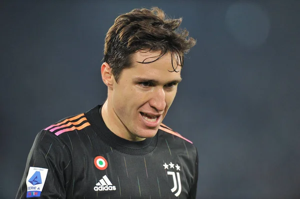 Federico Chiesa Jogador Juventus Durante Jogo Campeonato Italiano Seriea Entre — Fotografia de Stock