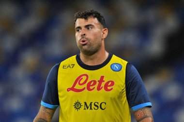 Napoli oyuncusu Andrea Petagna, Napoli ve Benevento arasındaki dostluk maçı sonucu 1-5, Diego Armando Maradona Stadyumu 'nda oynandı.. 