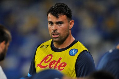 Napoli oyuncusu Andrea Petagna, Napoli ve Benevento arasındaki dostluk maçı sonucu 1-5, Diego Armando Maradona Stadyumu 'nda oynandı.. 