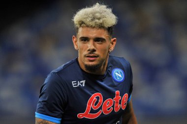 Napoli oyuncusu Kevin Malcuit, Napoli ve Benevento arasındaki dostluk maçı sonucu 1-5, Diego Armando Maradona Stadyumu 'nda oynandı.. 