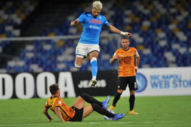 Napoli oyuncusu Kevin Malcuit, Napoli ve Benevento arasındaki dostluk maçı sonucu 1-5, Diego Armando Maradona Stadyumu 'nda oynandı..