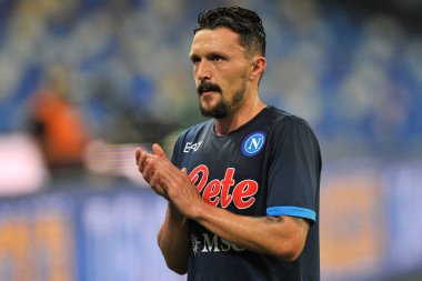 Napoli 'nin Mario Rui oyuncusu, Napoli ile Cagliari arasındaki İtalya SerieA ligi maçında Diego Armando Maradona Stadyumu' nda oynanan final maçında 2-0 yenildi. Napoli, İtalya, 26 Eylül 2021. 