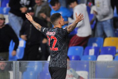 Napoli 'den Giovanni Di Lorenzo' nun oyuncuları, Napoli ile Torino arasındaki İtalya Serie A ligi maçında Diego Armando Maradona Stadyumu 'nda oynanan maç 1-0 berabere sonuçlandı.. 