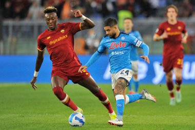 Napoli 'li Lorenzo Insigne, Roma' nın Napoli Olimpiyat Stadyumu 'nda oynanan İtalya Serie A final maçında Roma ile Napoli arasındaki 0-0' lık final maçında oynadı..