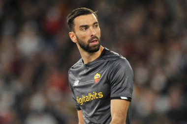 Roma Patricio oyuncusu Rui Patricio, Roma 'daki Olimpiyat Stadyumu' nda oynanan İtalya Serie A final maçında Roma ile Napoli arasındaki 0-0 'lık final maçında oynadı..