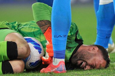 Napoli 'li David Ospina, Roma' nın Napoli Olimpiyat Stadyumu 'nda oynanan İtalya Serie A final maçında Roma ile Napoli arasındaki 0-0' lık final karşılaşmasında oynadı..