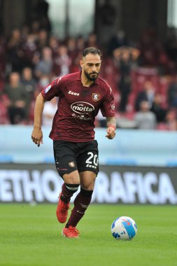 Salernitana 'nın Grigoris Kastanos oyuncusu, Salernitana ile Salernitana arasında oynanan İtalya Serie A şampiyonası final maçı 2-4, Salerno' daki Aerechi Stadyumu 'nda oynandı..