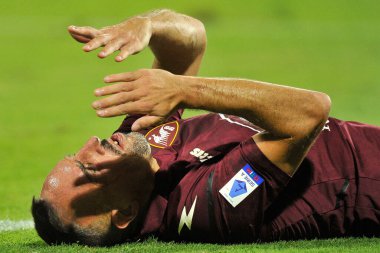 Salernitana 'lı Franck Ribery oyuncusu, Salernitana ile Verona arasındaki İtalyan Serie A ligi maçında, final maçı 2-2, Salerno' daki Arechi Stadyumu 'nda oynandı. Salerno, İtalya, 22 Eylül 2021. 