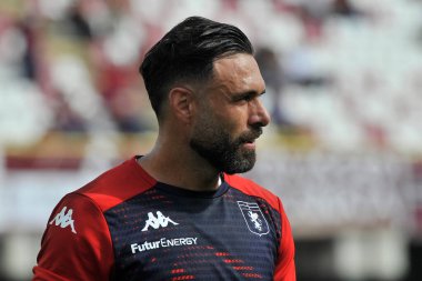 Salvatore Sirigu, Salernitana ile Ceneviz arasında oynanan İtalya SerieA şampiyonası maçında Salerno 'daki Arechi Stadyumu' nda oynanan final maçı 1-0 oldu. Salerno, İtalya, 02 Eylül 2021.