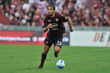 Salernitana 'dan Luca Ranieri, Salernitana ile Genoa arasında oynanan İtalya SerieA Şampiyonası maçında, final maçı 1-0 Salerno' daki Arechi Stadyumu 'nda oynandı. Salerno, İtalya, 02 Eylül 2021. 