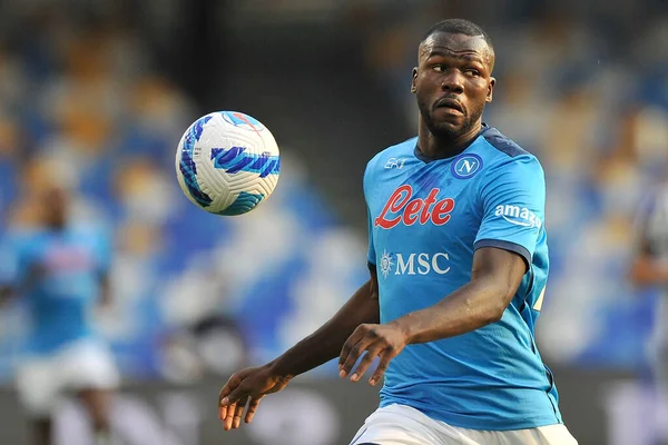 Kalidou Koulibaly Jugador Napoli Durante Partido Serie Italianauna Liga Entre — Foto de Stock
