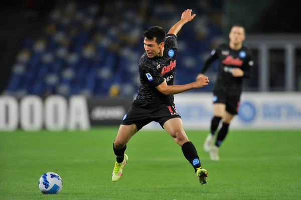 Hirving Lozano Giocatori Del Napoli Durante Partita Del Campionato Italiano — Foto Stock