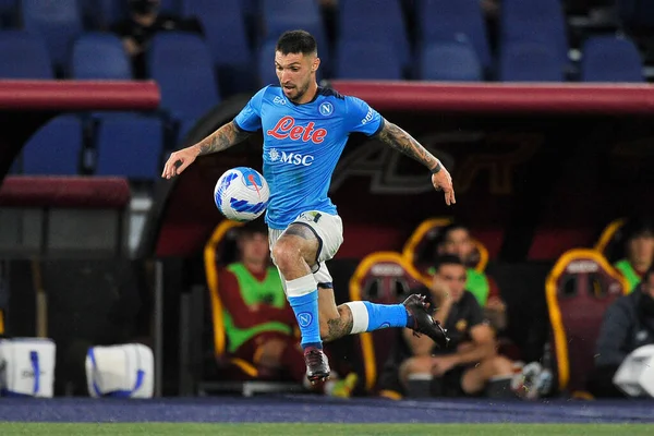 Jogador Matteo Politano Napoli Durante Jogo Campeonato Italiano Série Entre — Fotografia de Stock