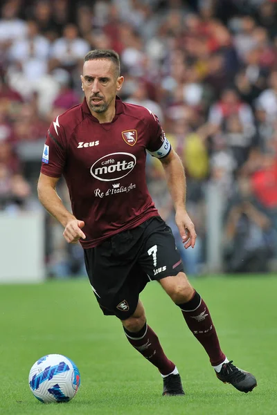 Frank Ribery Giocatore Salernitana Durante Partita Del Campionato Italiano Serie — Foto Stock