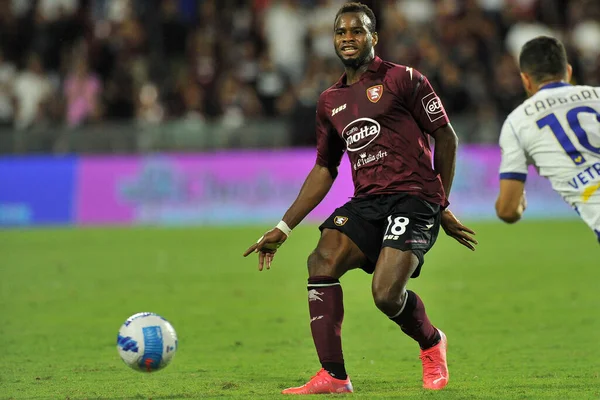 Lassana Coulibaly Joueur Salernitana Lors Match Ligue Italienne Serie Entre — Photo