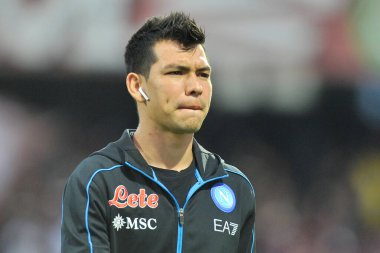 Napoli 'nin Hirving Lozano oyuncusu, Salernitana ile Napoli arasında oynanan İtalya Serie A şampiyonluğu maçında Salerno' daki Arechi Stadyumu 'nda oynanan maç 1-0 berabere sonuçlandı. Salerno, İtalya, 31 Ekim 2021.